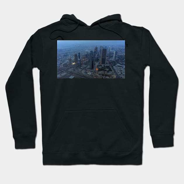 DUBAI CITYSCAPE Hoodie by likbatonboot